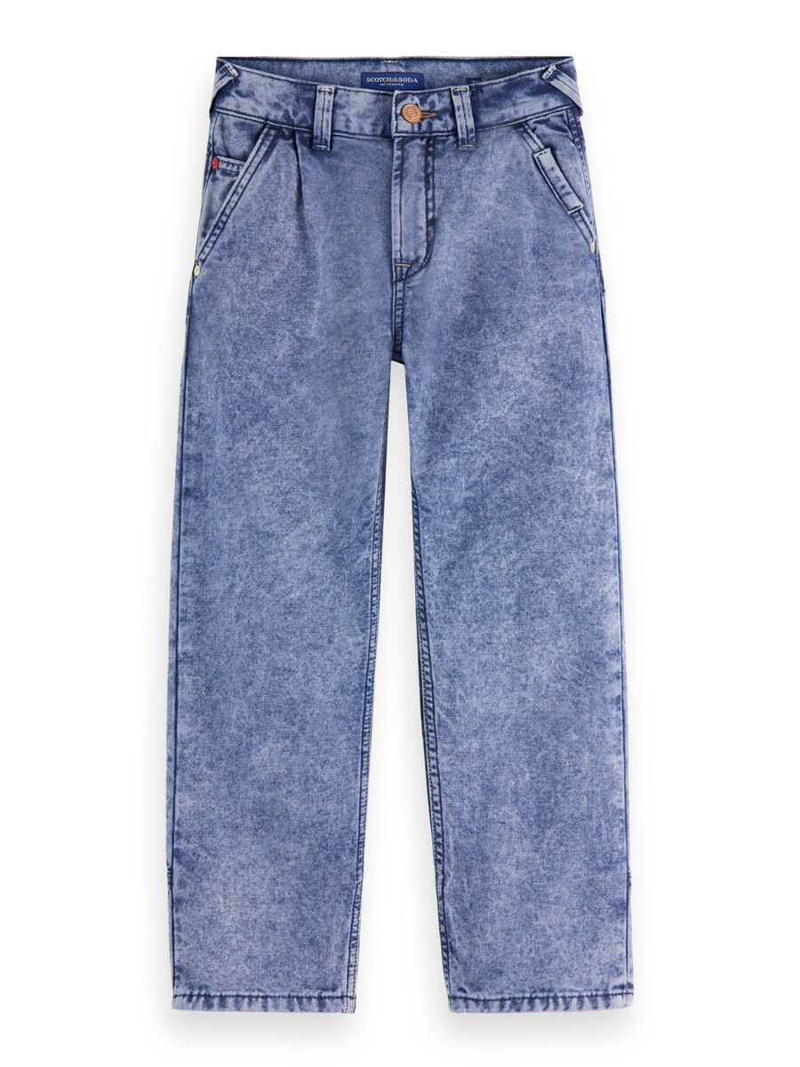 pojkjeans the pitch lösa jeans i bergfärgad och tvättad kanvas
