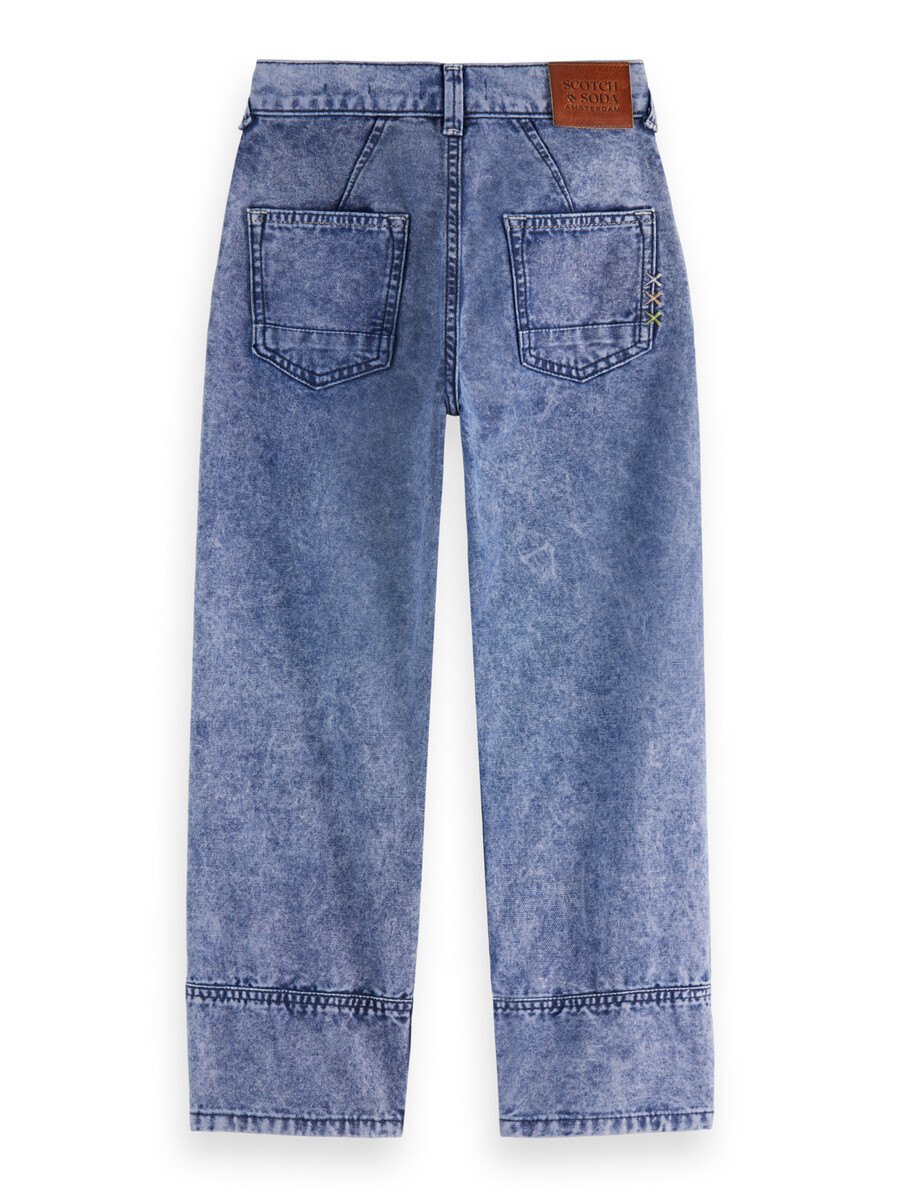 pojkjeans the pitch lösa jeans i bergfärgad och tvättad kanvas