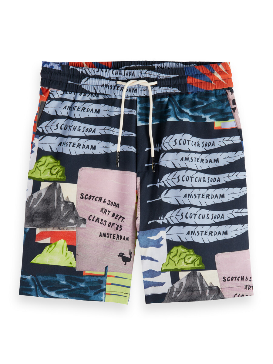 pojkarshorts med heltäckande tryck