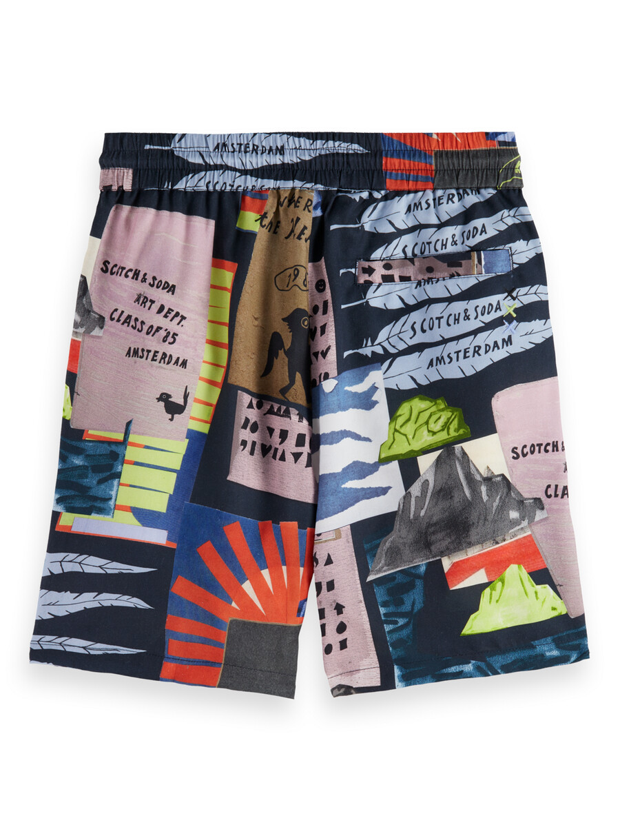 pojkarshorts med heltäckande tryck