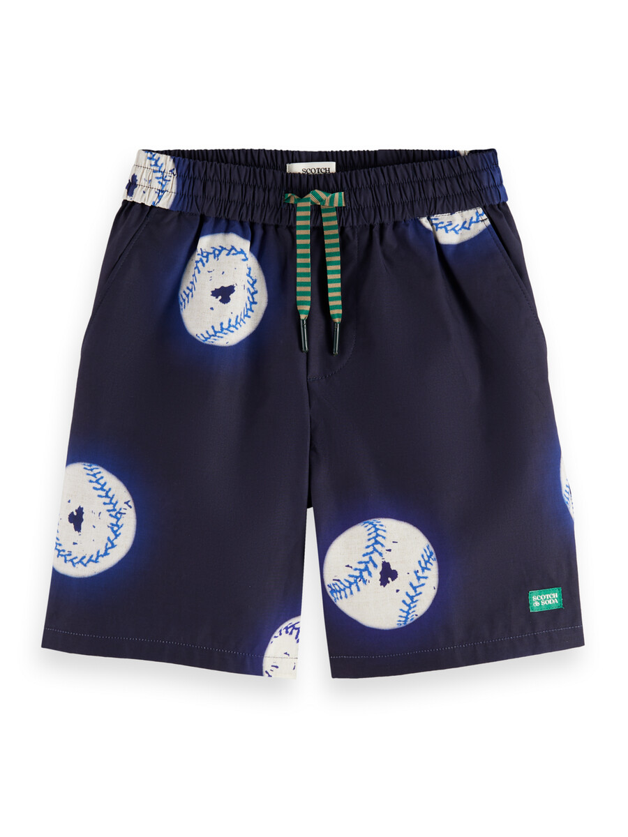 badshorts med basebolltryck för pojkar