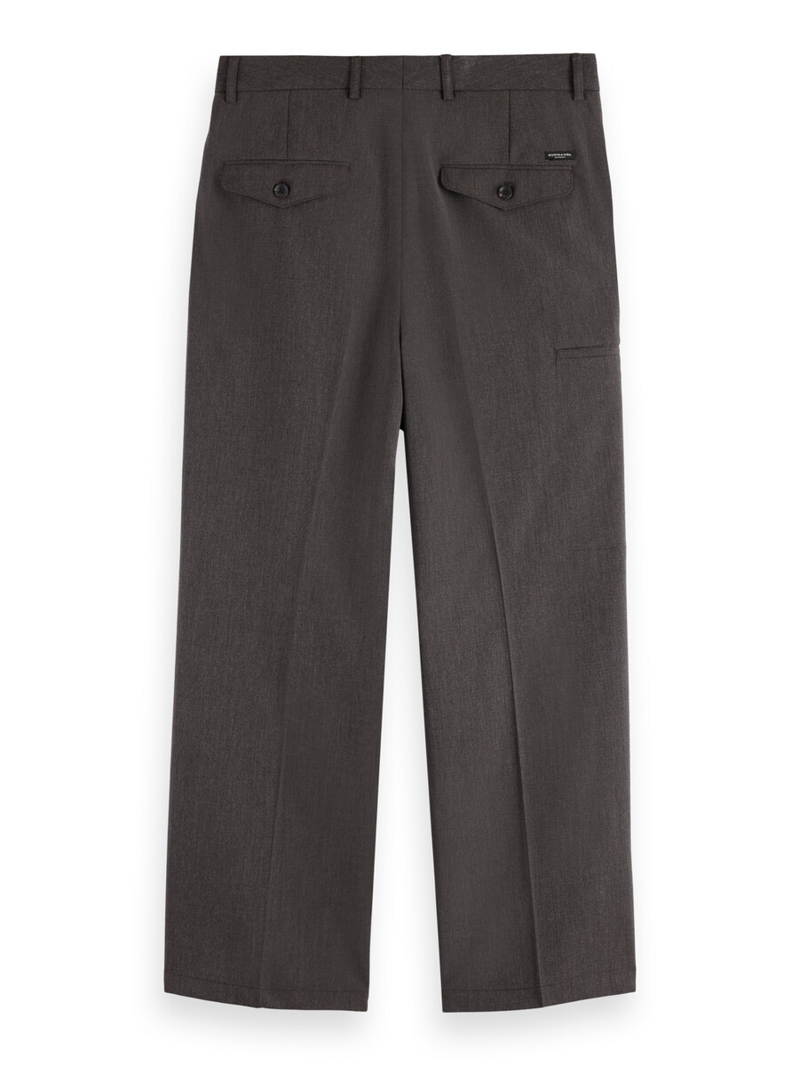 fickdetalj vid passform melerad chino