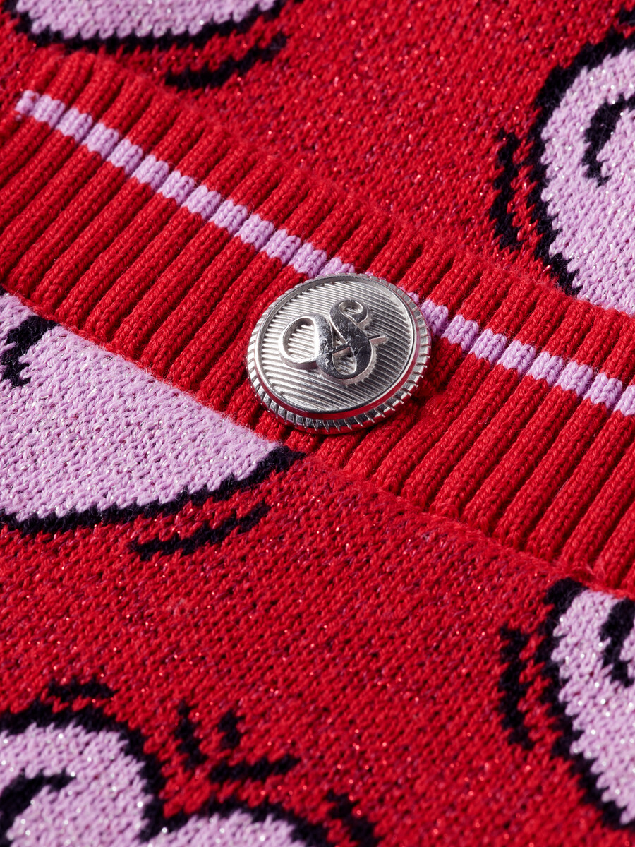 scotch soda x burton morris hjärtmönsterkjol
