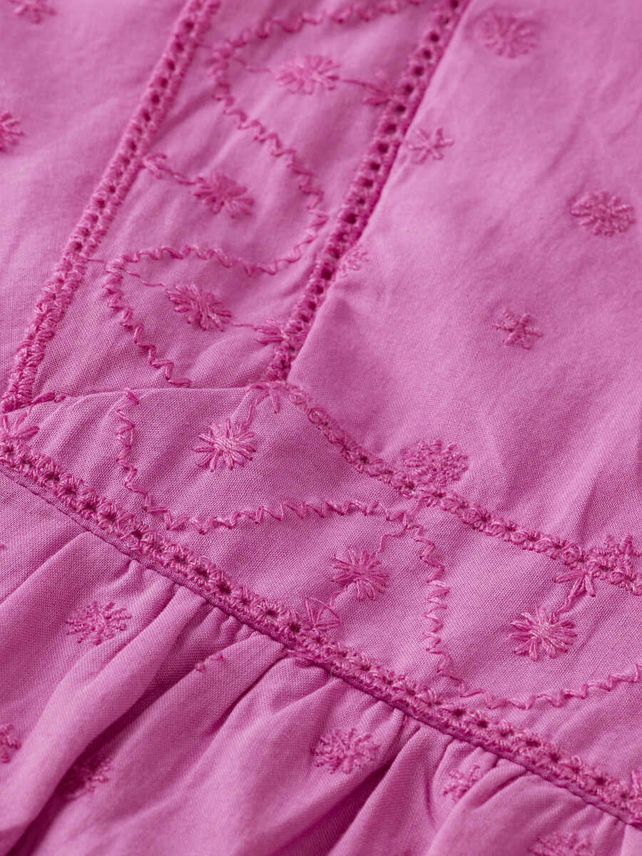 broderie anglaise panelklänning för flickor