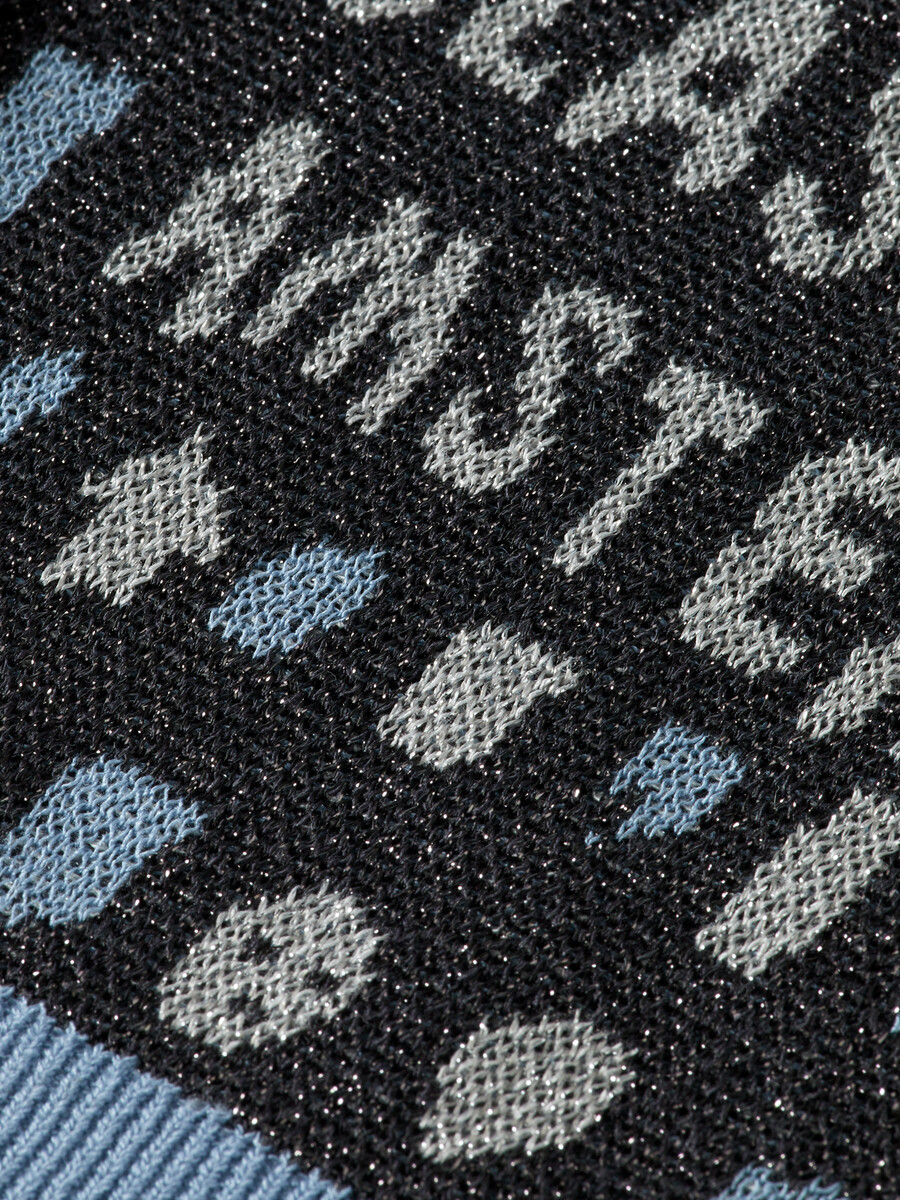 slim-fit kort jacquardkofta för flickor