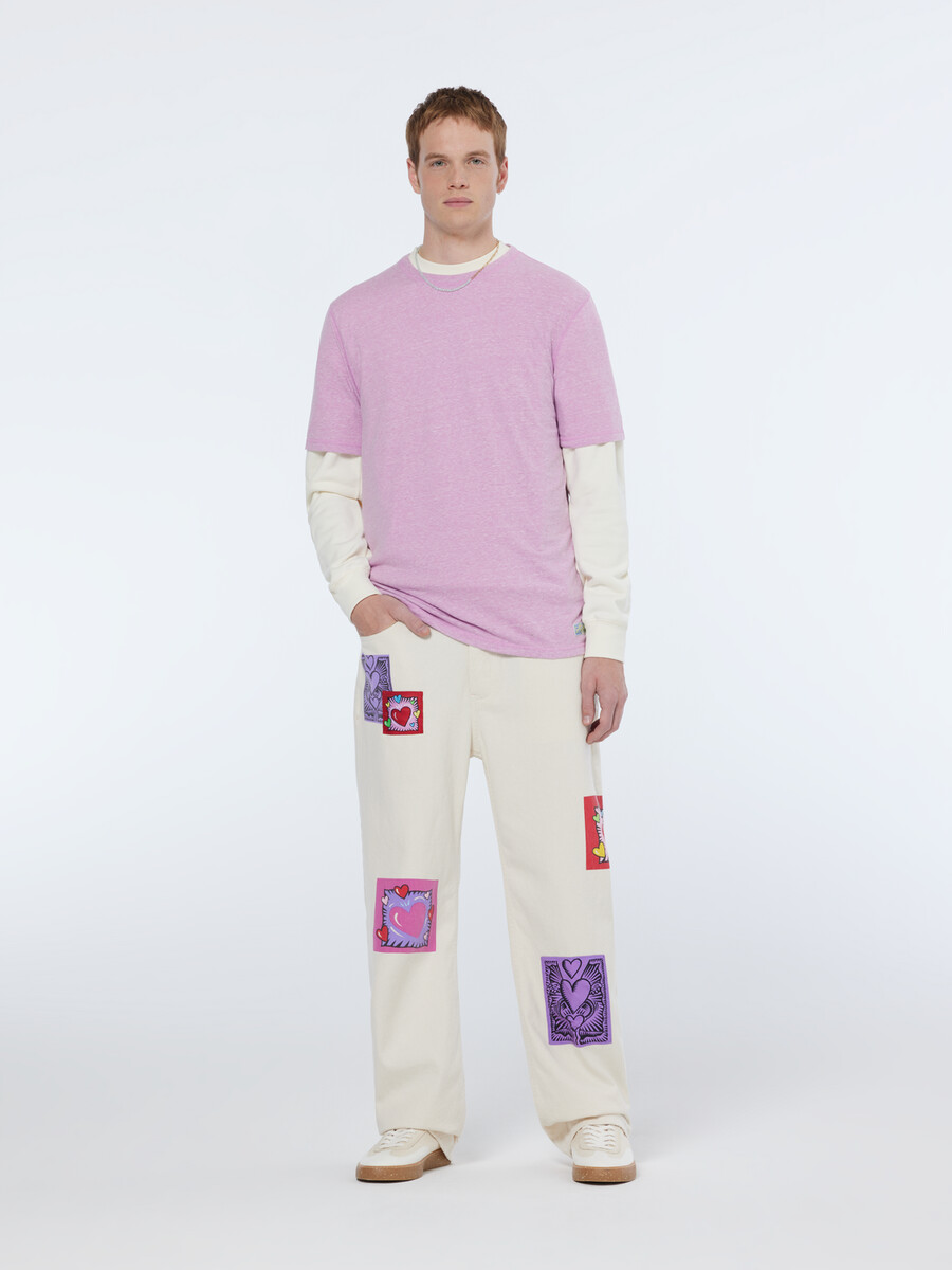 scotch soda x burton morris unisex raka jeans ecru love