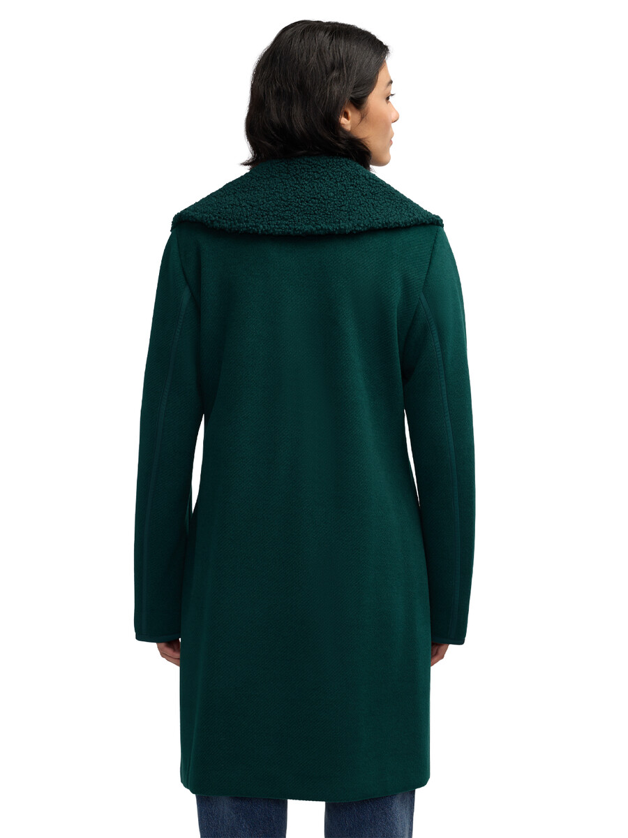 runa dubbelknäppt peacoat med sherpakrage och dubbelansikte