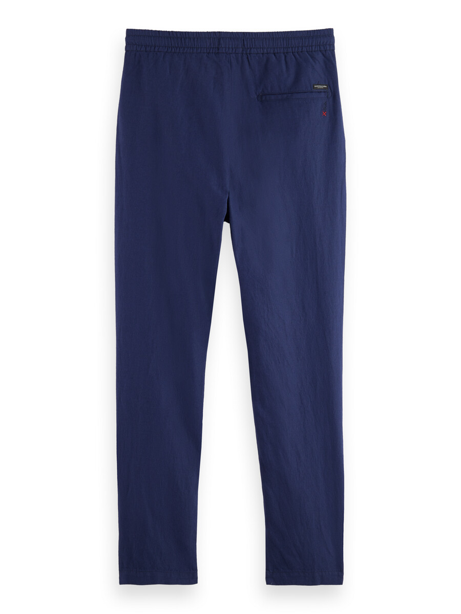 warren joggingbyxa i linneblandning i twill