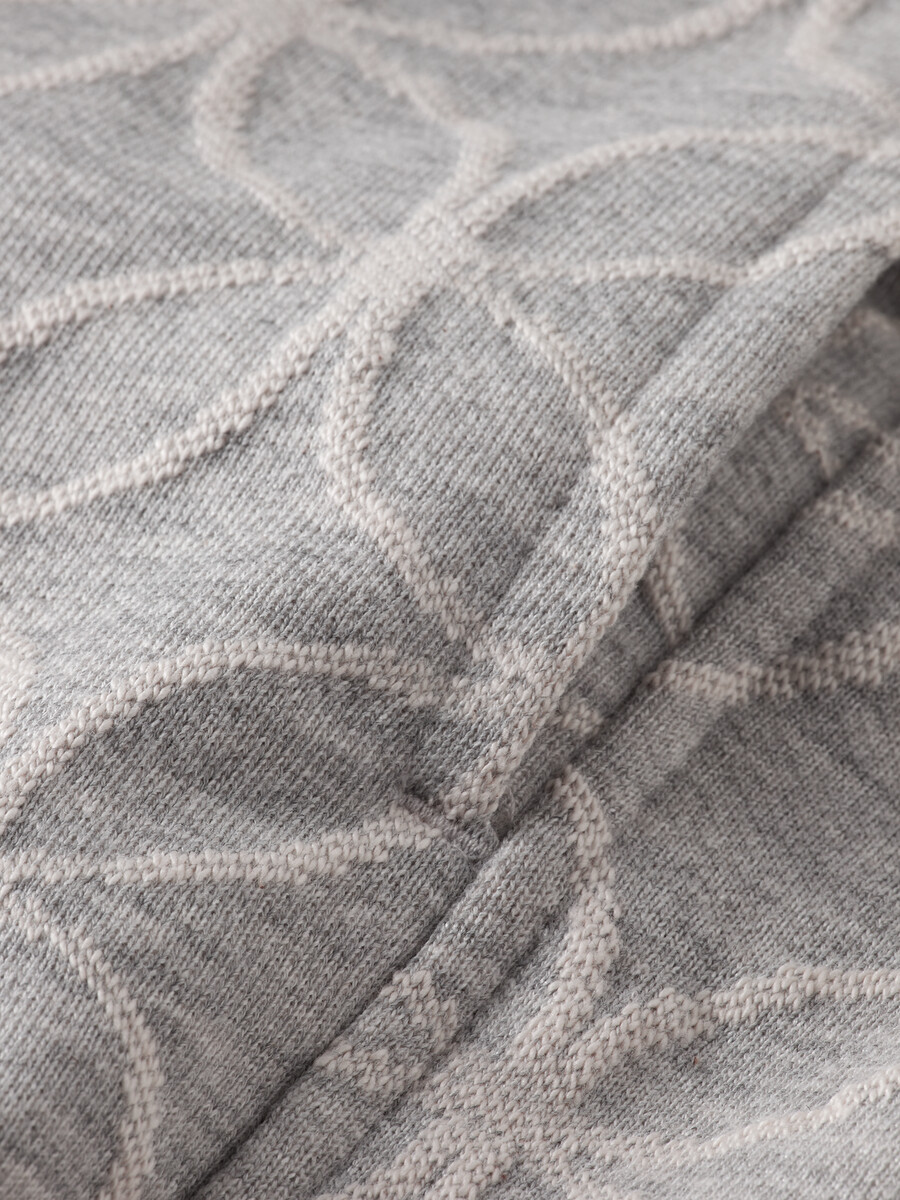 jacquard terry avslappnad rak träningsbyxa