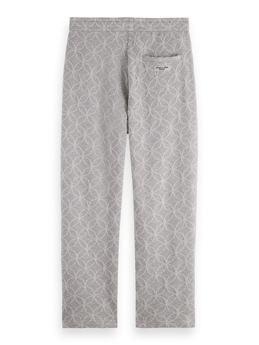 jacquard terry avslappnad rak träningsbyxa