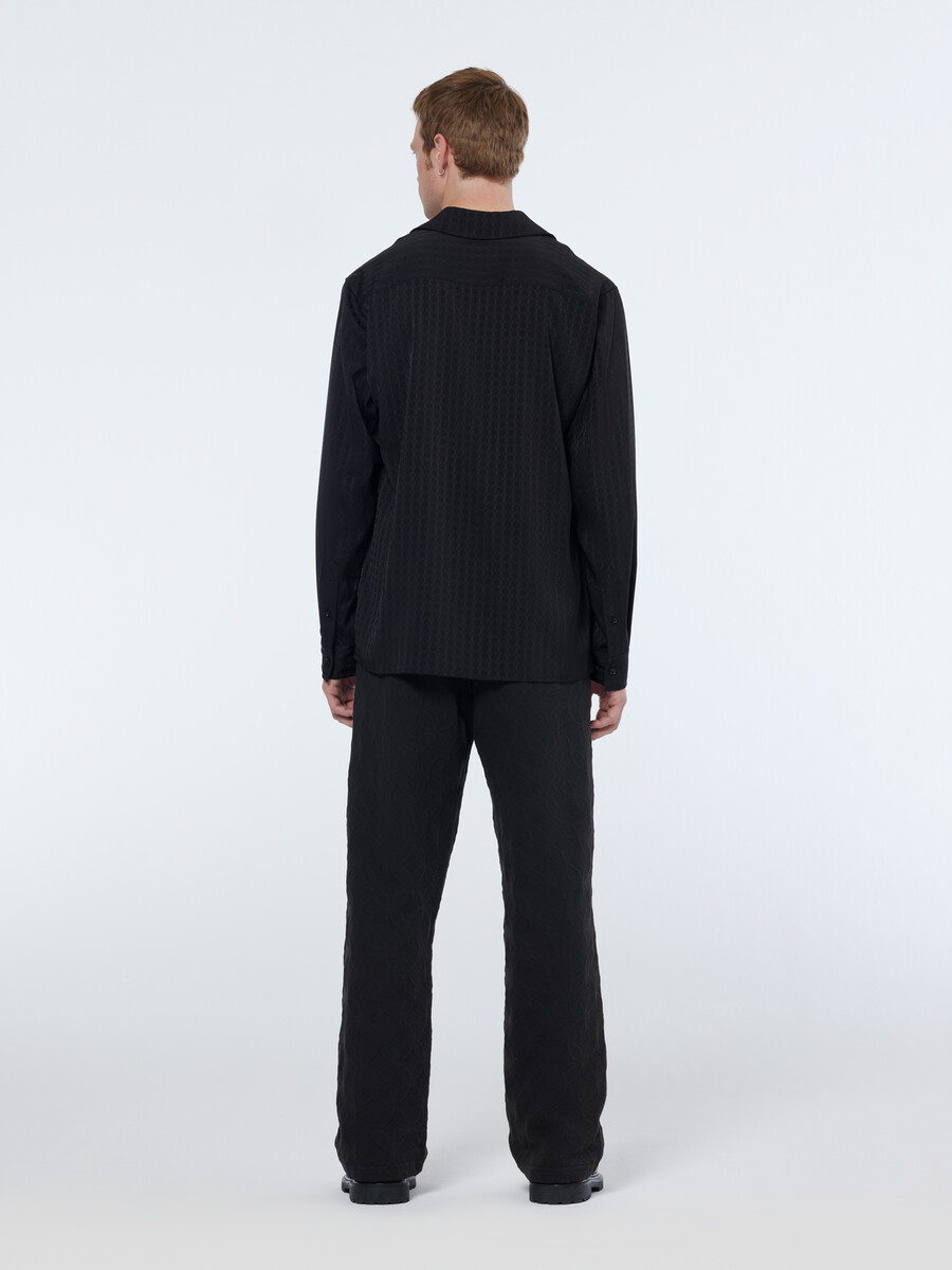 jacquard relaxed fit sateen skjorta