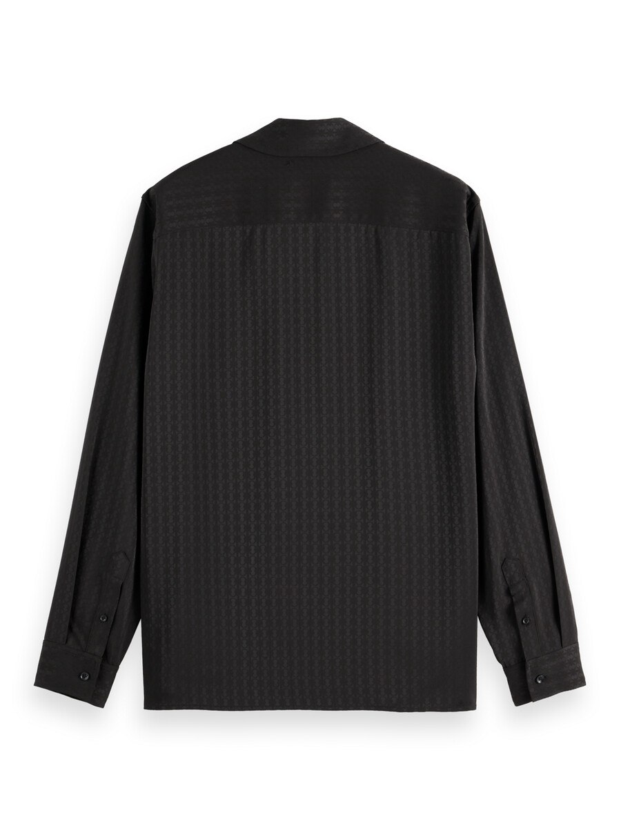 jacquard relaxed fit sateen skjorta