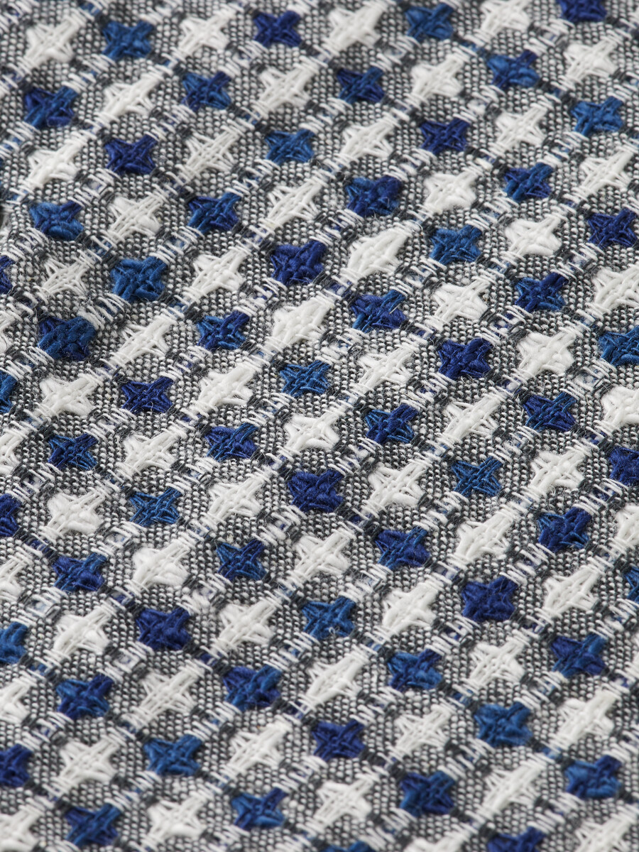jacquard-skjorta med avslappnad passform och kortärmad design