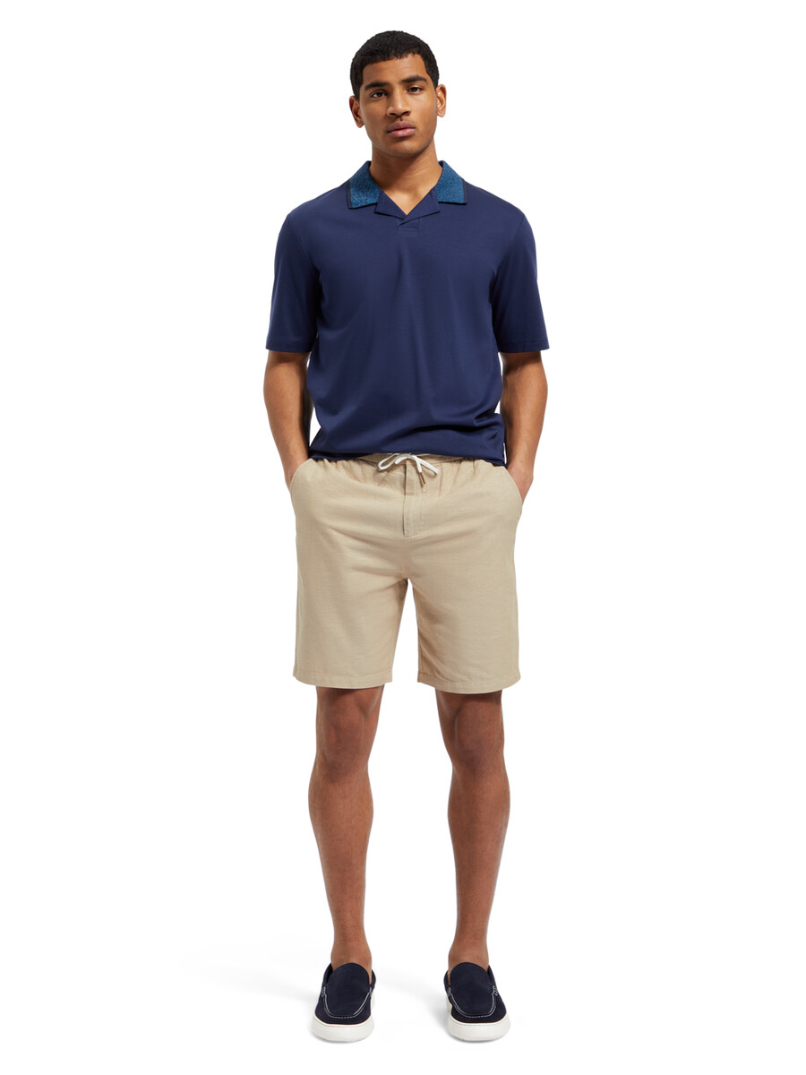 fave bomull-linne twill bermuda