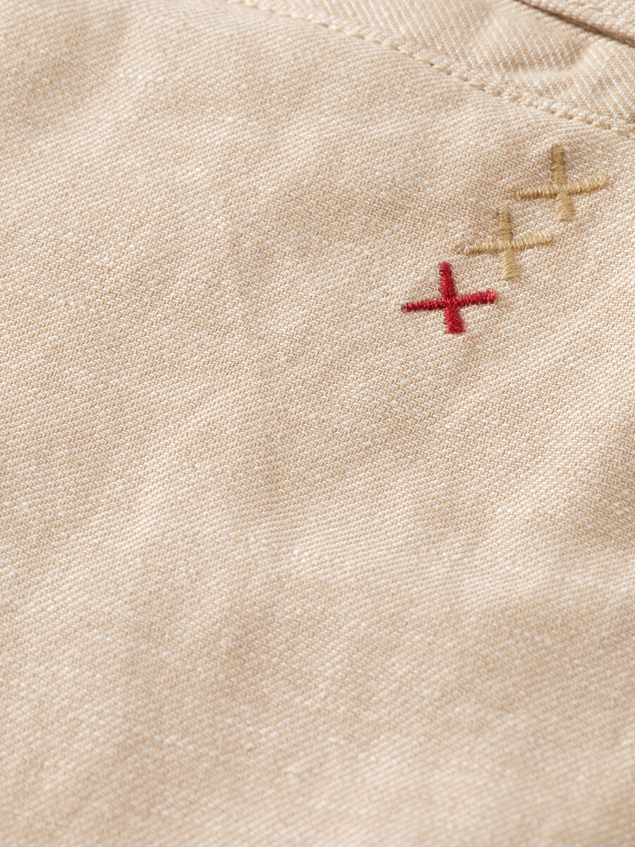 fave bomull-linne twill bermuda