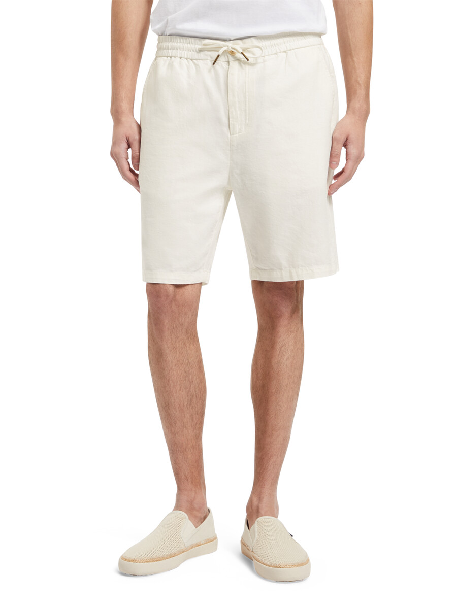 fave bomull-linne twill bermuda