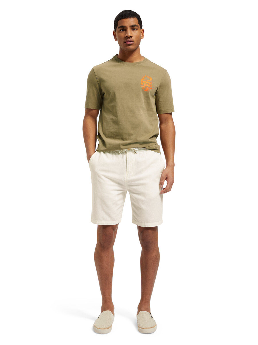 fave bomull-linne twill bermuda