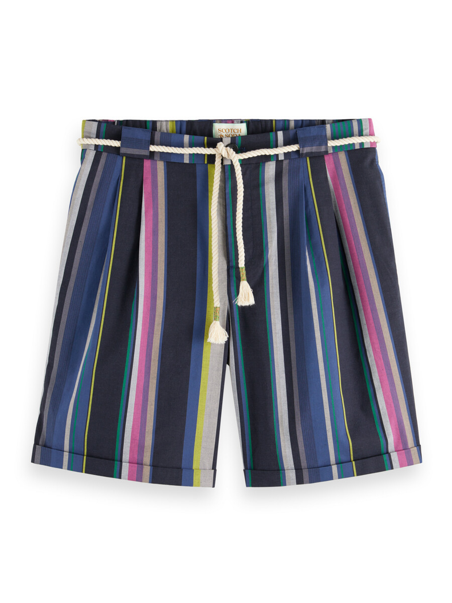 twiltfilt - randig bomull - twill-shorts