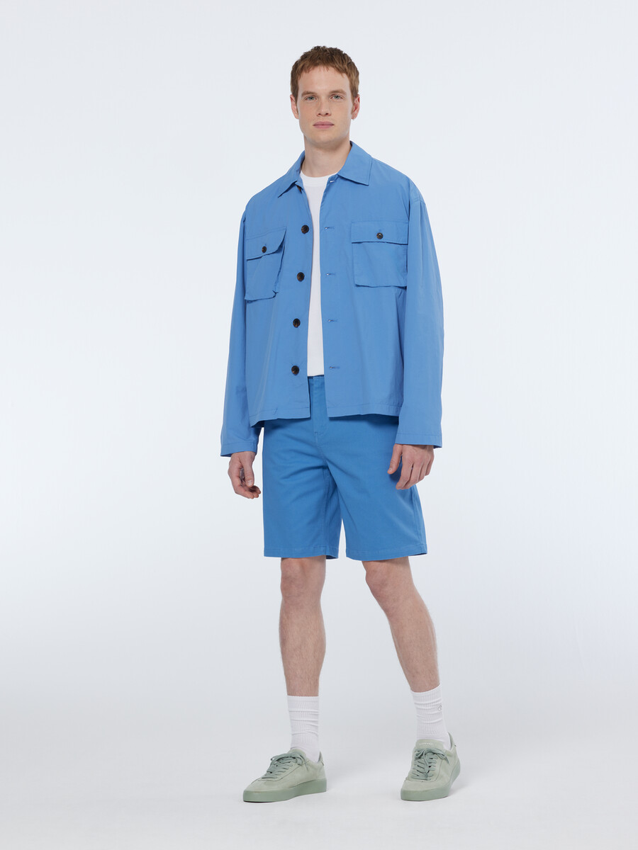 stuart tvättad bomullsblandning normal passform shorts