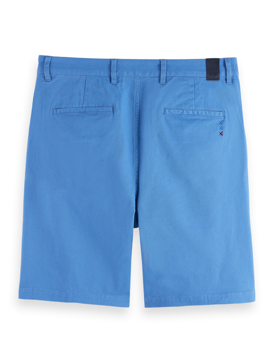 stuart tvättad bomullsblandning normal passform shorts
