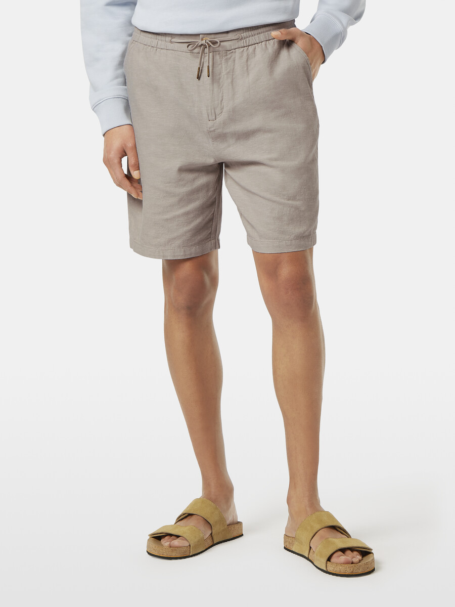 fave bomull-linne twill bermuda