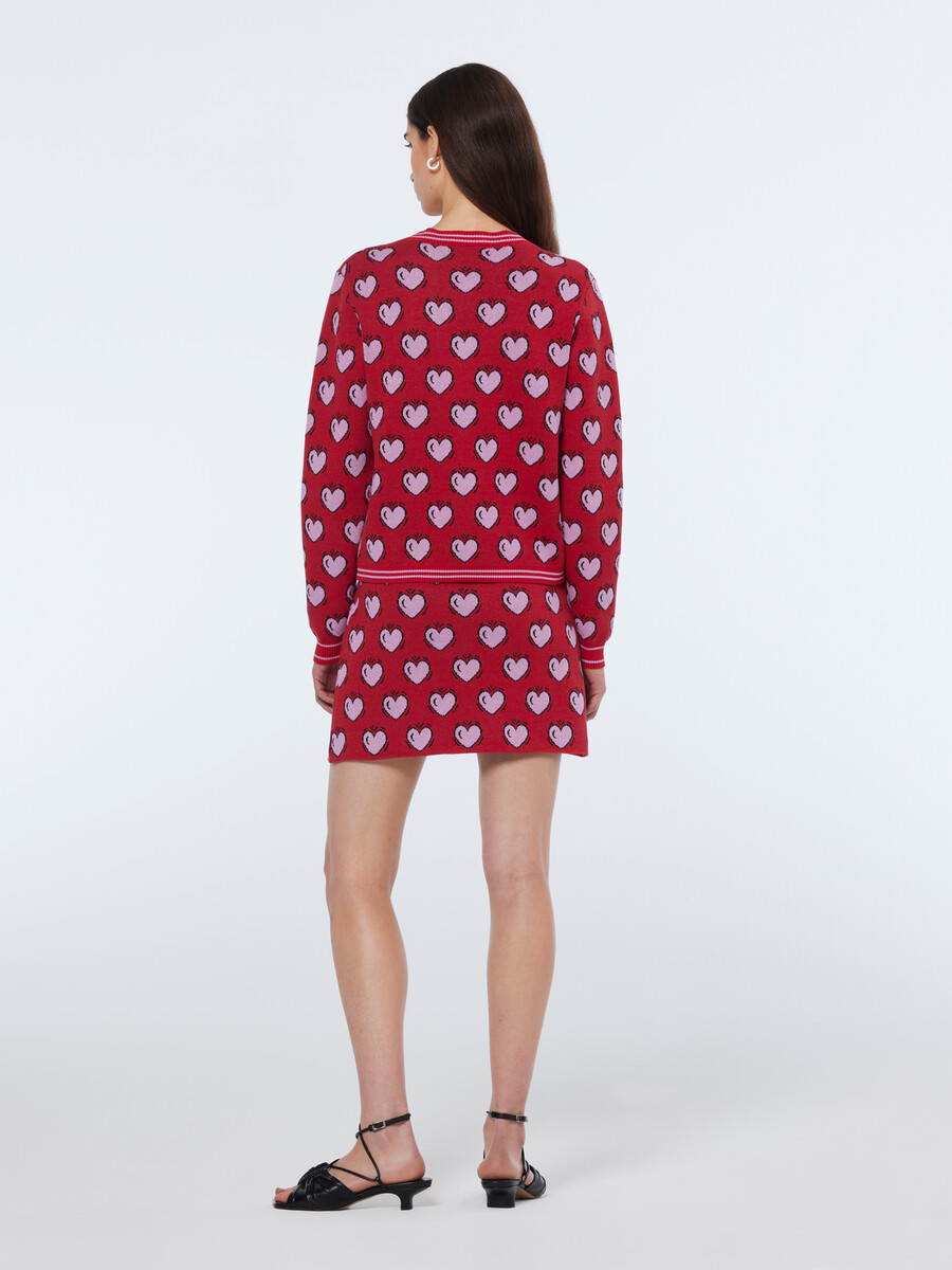 scotch soda x burton morris hjärtmönster kofta