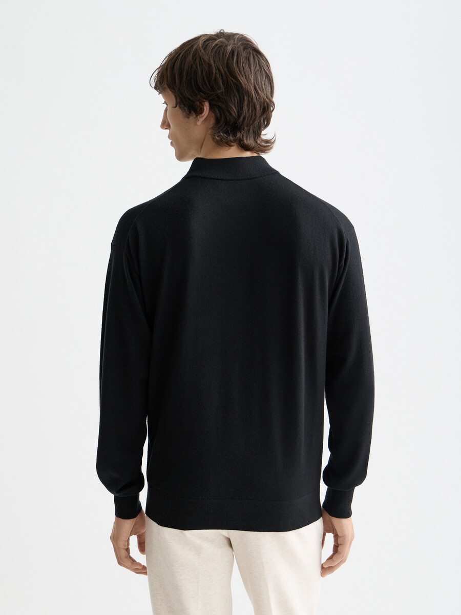 essentials — nedsänkt axlarpullover med hög halsringning