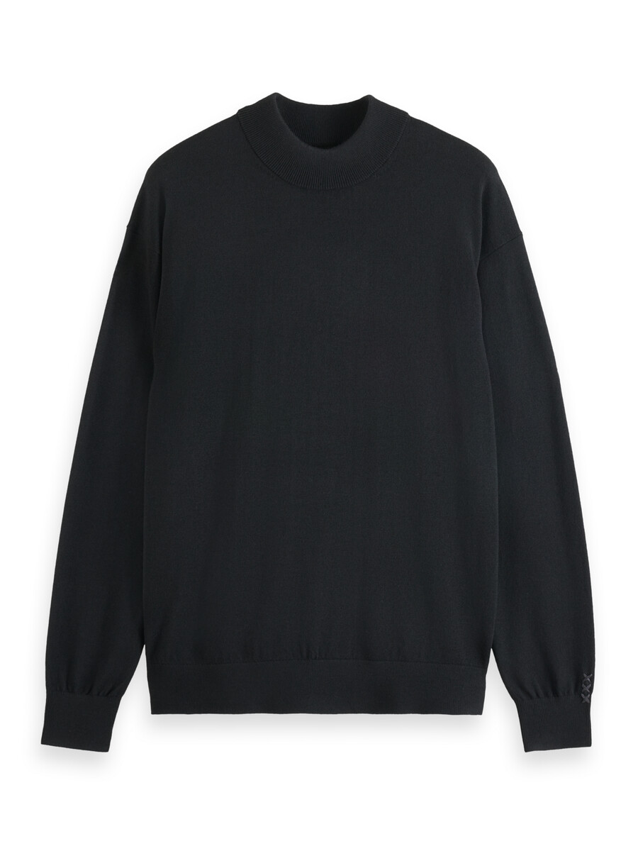 essentials — nedsänkt axlarpullover med hög halsringning