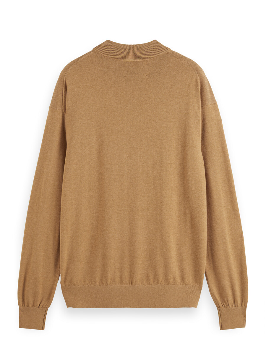 essentials — nedsänkt axlad pullover med hög halsringning