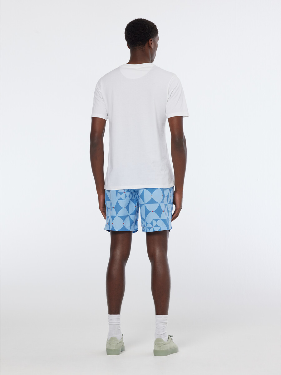 diamanttryckta mellanlånga badshorts