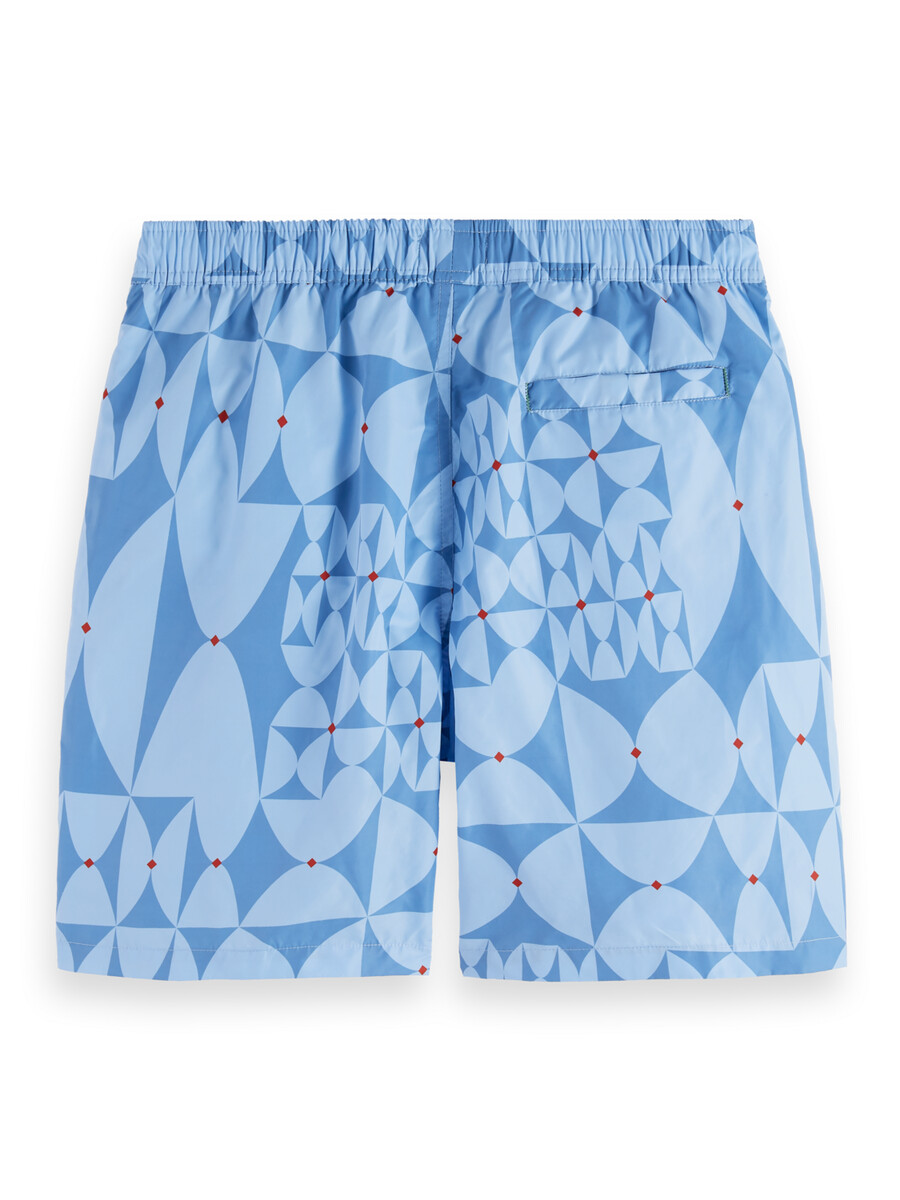 diamanttryckta mellanlånga badshorts
