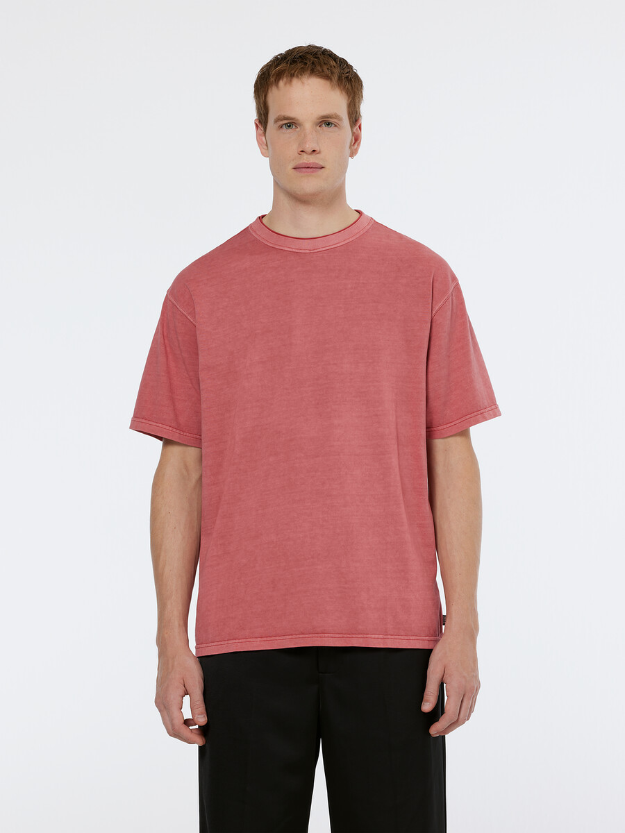 t-shirt med avslappnad passform i färgad färg