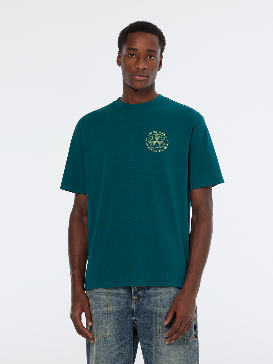 tennisklubbskonstverk t-shirt med avslappnad passform