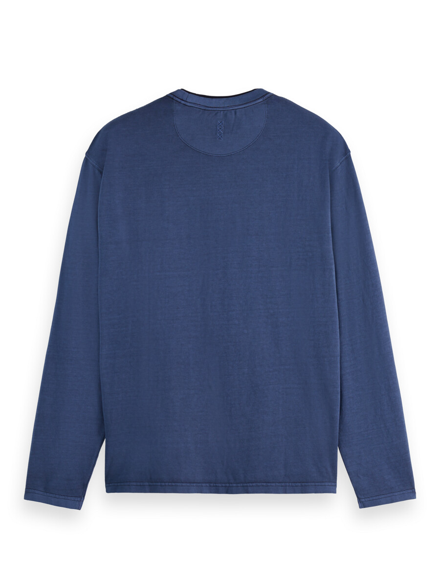 avslappnad passform färgad t-shirt med lång ärm