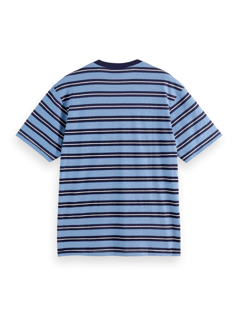 garnfärgad randig t-shirt med avslappnad passform