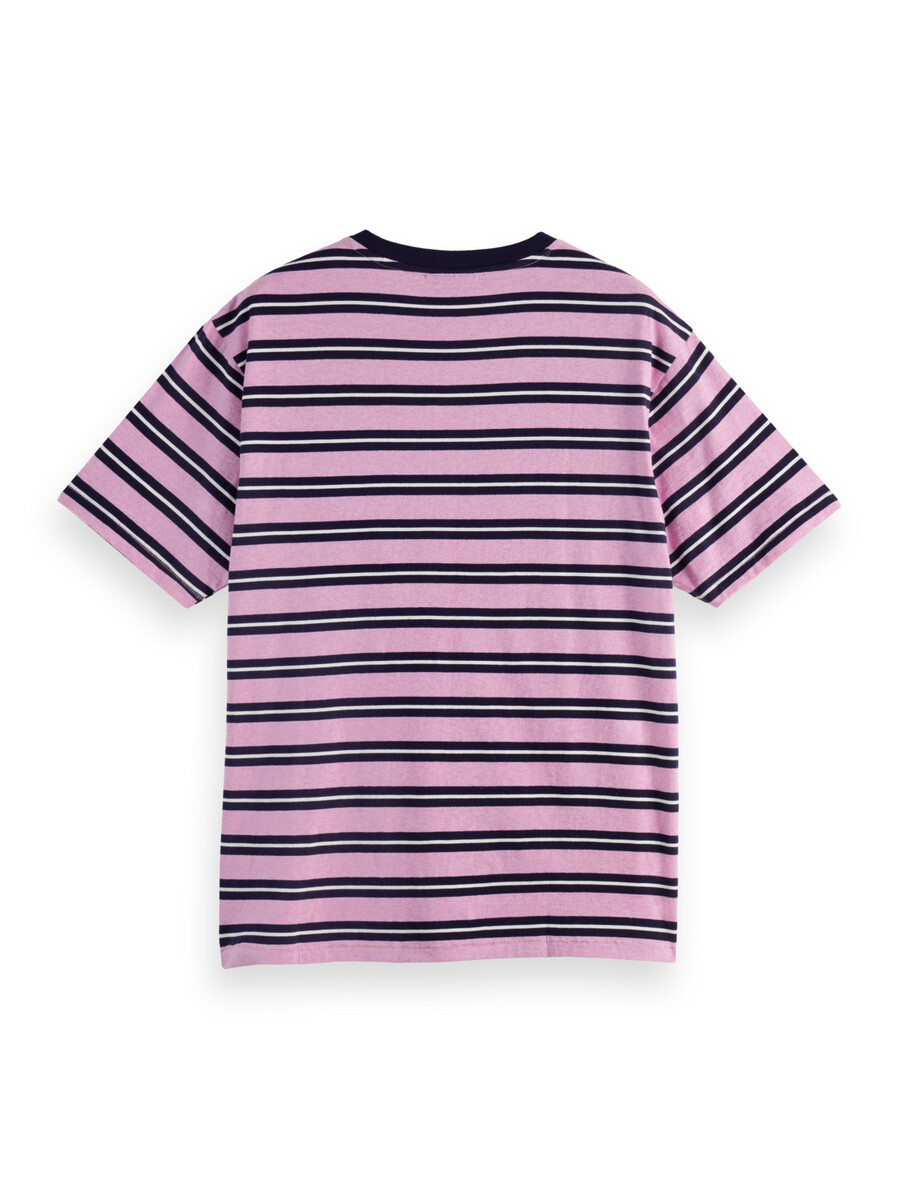 garnfärgad randig t-shirt med avslappnad passform