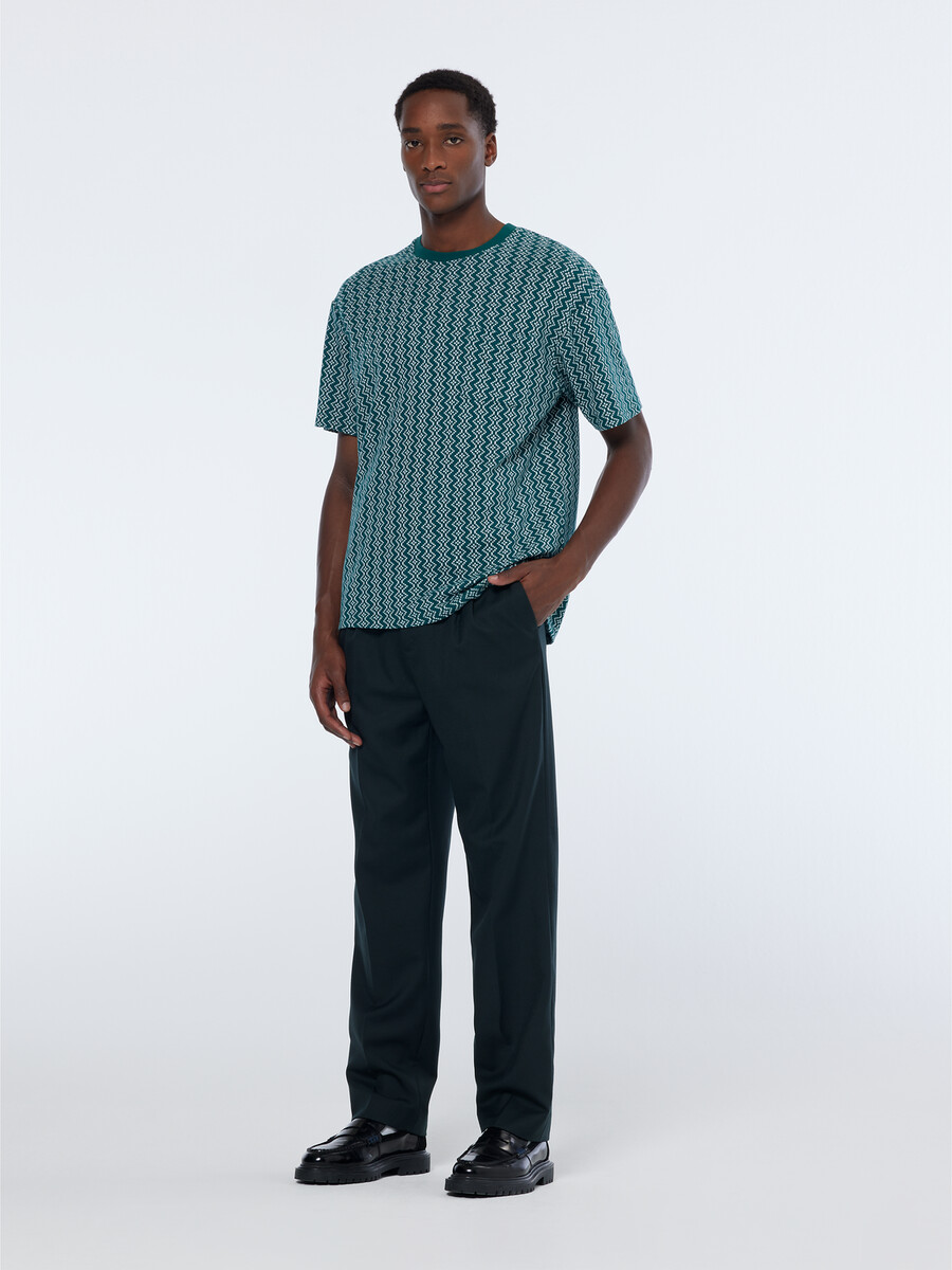 jacquard t-shirt med avslappnad passform