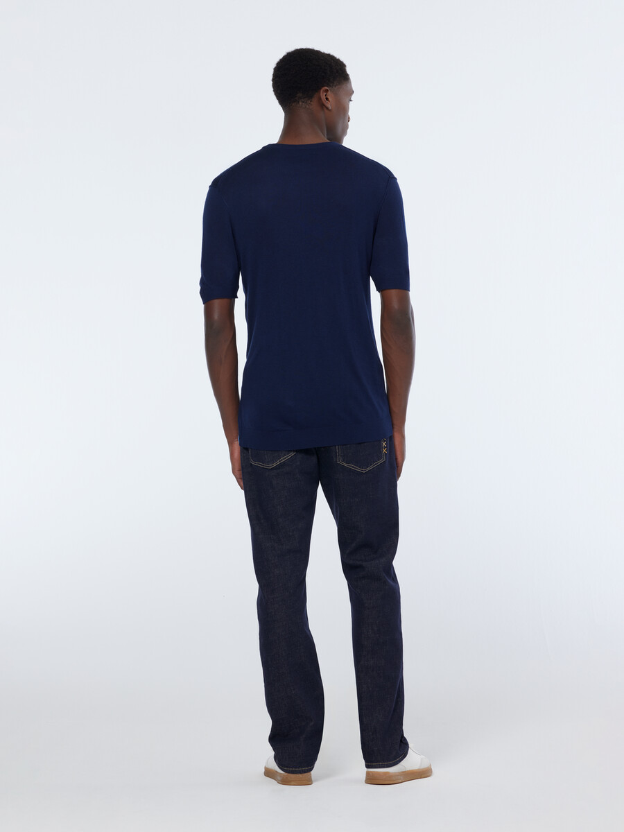 stickad t-shirt med normal passform