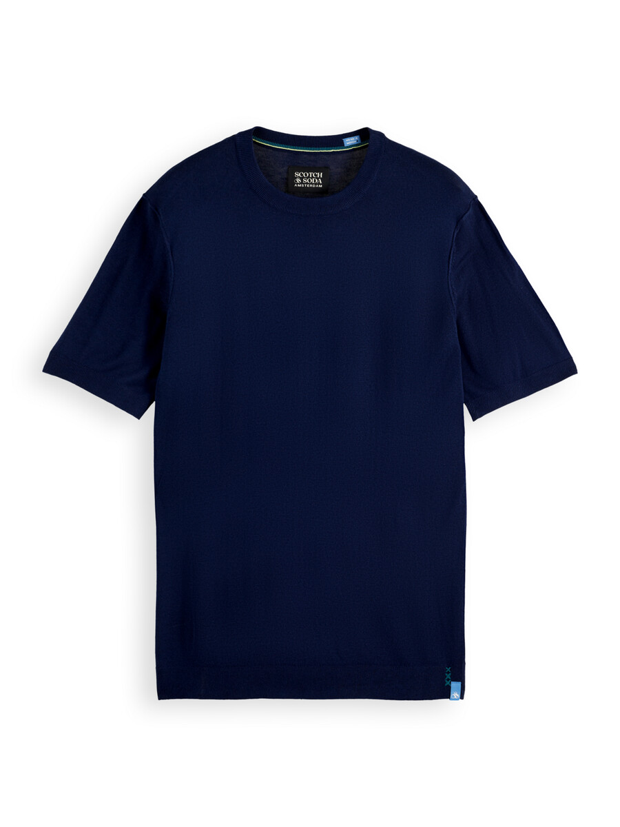 stickad t-shirt med normal passform