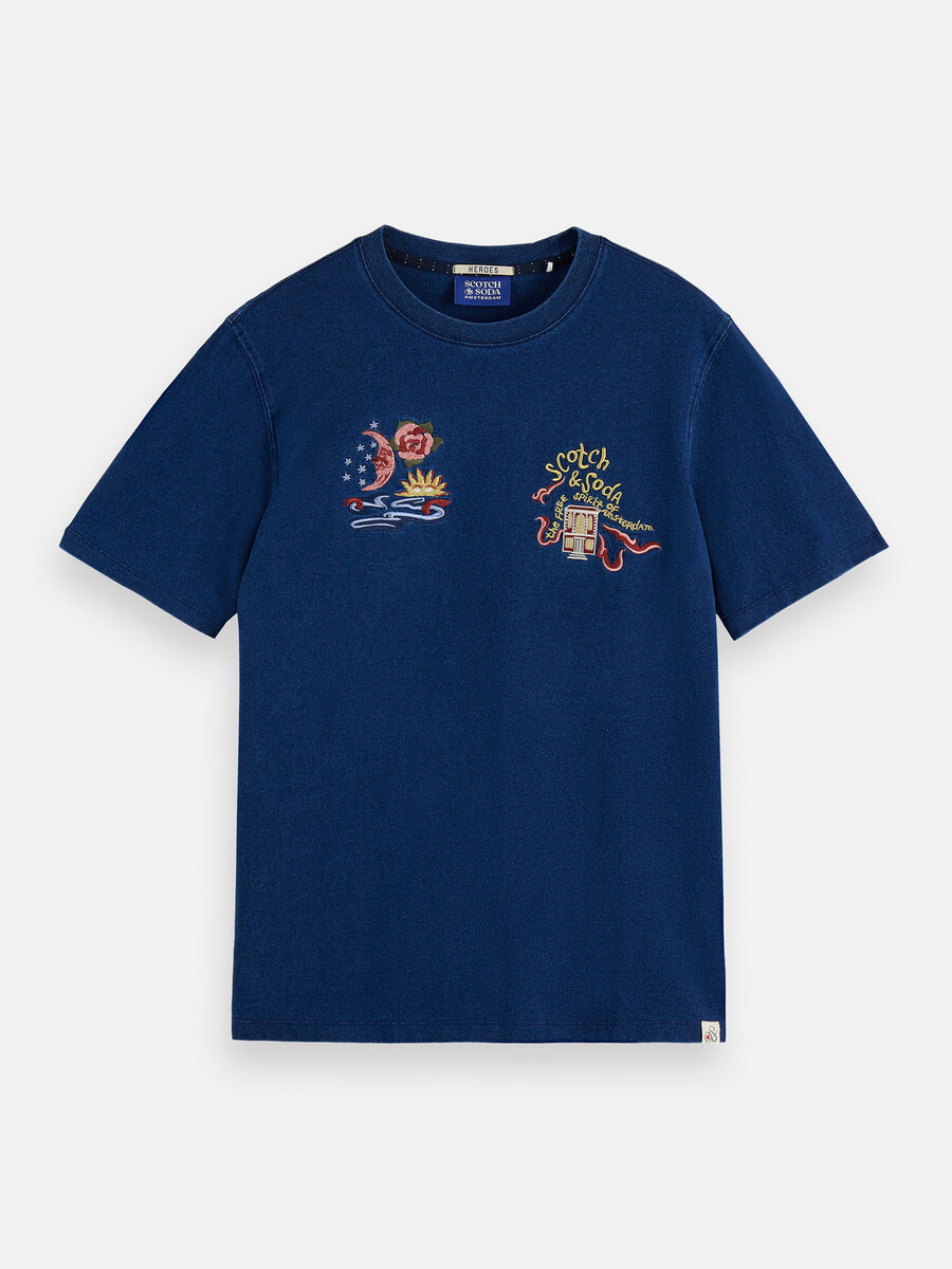 40-årsjubileumshjältarna – indigofärgad t-shirt med avslappnad passform