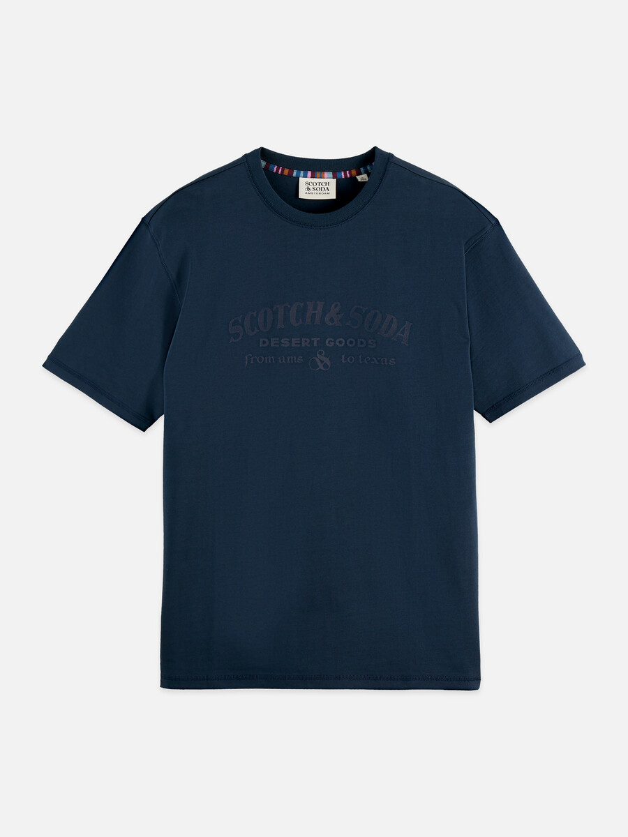 t-shirt med avslappnad passform och konstverk framtill