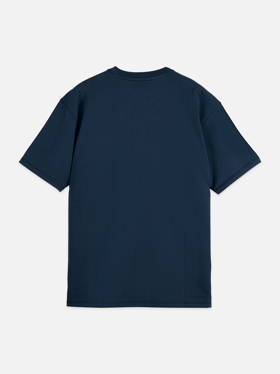 t-shirt med avslappnad passform och konstverk framtill