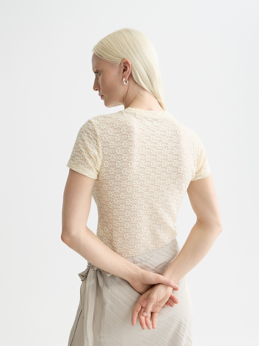 öppen struktur slim fit t-shirt