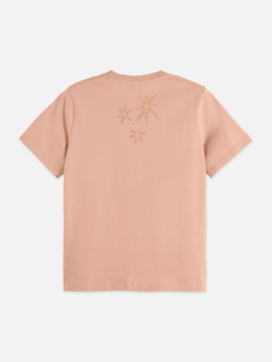 t-shirt med normal passform och flocktryck